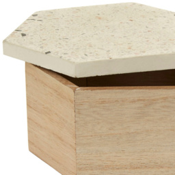 Premier Housewares White Small Mimo Trinket Box - Size: 13 x 15 x 8cm - Wood - Wilko - thumbnail 5