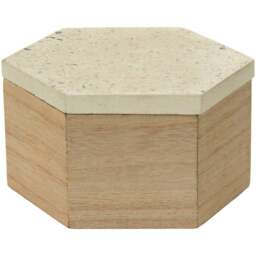 Premier Housewares White Small Mimo Trinket Box - Size: 13 x 15 x 8cm - Wood - Wilko