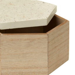 Premier Housewares White Small Mimo Trinket Box - Size: 13 x 15 x 8cm - Wood - Wilko - thumbnail 6