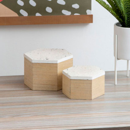 Premier Housewares White Small Mimo Trinket Box - Size: 13 x 15 x 8cm - Wood - Wilko - thumbnail 3