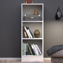 Florence Basic 2 Shelf White Narrow Low Bookcase - Furniture to Go - Wilko
