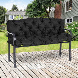 Outsunny 3 Seater Black Bench Cushion 150 x 98cm - Size: Single - Wilko - thumbnail 3