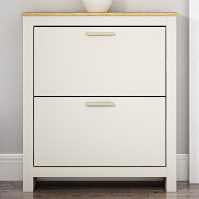 Lexington Shoe Cabinet - Cream/Gold - Wilko - image 1