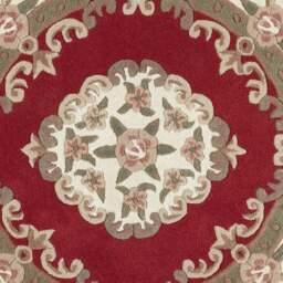 Origins Shensi Wine Wool Round Rug 120cm - Size: 120 x 120cm - Red - Origins Rugs - Wilko - thumbnail 4