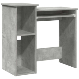 vidaXL 3 Shelf Computer Desk with Keyboard Tray Grey Sonoma - Size: 78 x 84 x 40cm - Wilko - thumbnail 3