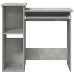 vidaXL 3 Shelf Computer Desk with Keyboard Tray Grey Sonoma - Size: 78 x 84 x 40cm - Wilko - thumbnail 5
