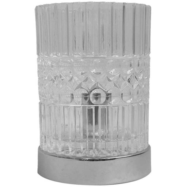 Adara Table Light - Clear and Silver - Wilko