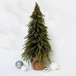 St Helens 52cm Green Gold Finish Mini Christmas Tree - Size: 25 x 25 x 52cm - Wilko - thumbnail 5