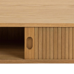 Florence Langley 3 Shelf Oak Coffee Table with Sliding Door - Brown - Furniture To Go - Wilko - thumbnail 7