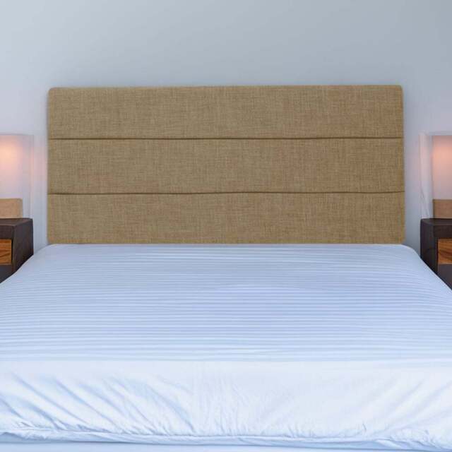 Bedmaster King Size Cream Linen Milan Lined Headboard - Wilko - image 1