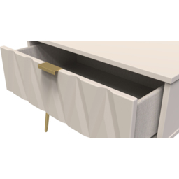 Crowndale Diamond Single Drawer Kashmir Matt Wide Side Table Ready Assembled - Size: 43 x 58 x 40cm - Wilko - thumbnail 6