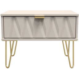 Crowndale Diamond Single Drawer Kashmir Matt Wide Side Table Ready Assembled - Size: 43 x 58 x 40cm - Wilko - thumbnail 7