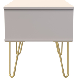 Crowndale Diamond Single Drawer Kashmir Matt Wide Side Table Ready Assembled - Size: 43 x 58 x 40cm - Wilko - thumbnail 3