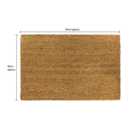 JVL Manor Plain Doormat 40 x 60cm - Brown - JVL Homewares - Wilko - thumbnail 5