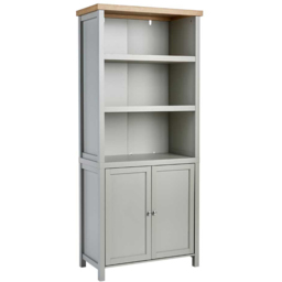 Home Source Avon 3 Tier 2 Door Grey Bookcase - Size: 180 x 39 x 79cm - Wilko - thumbnail 3