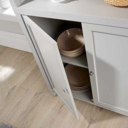 Home Source Avon 3 Tier 2 Door Grey Bookcase - Size: 180 x 39 x 79cm - Wilko - thumbnail 6