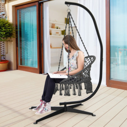 Costway Black Solid Steel C Hammock Stand - Wilko - thumbnail 6