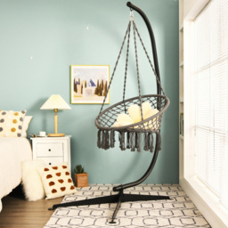 Costway Black Solid Steel C Hammock Stand - Wilko - thumbnail 1