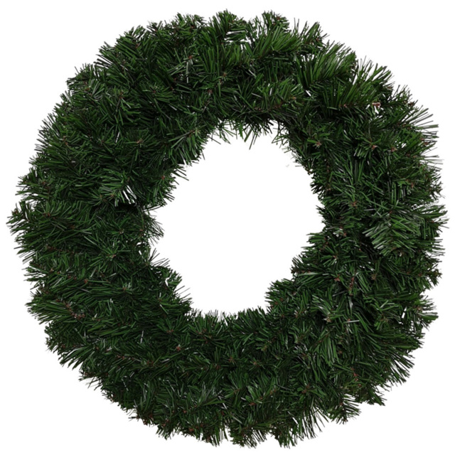 Samuel Alexander Plain Green and Brown Canadian Pine Artificial Christmas Wreath 40cm - Size: 40 x 40 x 40cm - Wilko - image 1