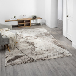 Desire Rugs Eleanor Mocha Slate Embossed Rug 80 x 150cm - Size: 150 x 80 x 2cm - Brown - Wilko - thumbnail 3