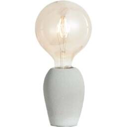 Furniturebox Kaylyn Industrial Grey Concrete and Smoked Glass Table Lamp - Size: 12 x 12 x 27cm - Wilko - thumbnail 1
