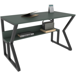 Decorotika Wake Single Shelf Computer Desk Green and Black - Size: 72.8 x 120 x 60cm - Multi - Wilko - thumbnail 3