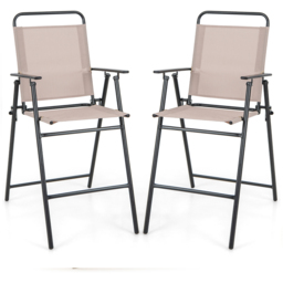 Costway Set of 2 Beige Folding Outdoor Chair - Size: 114.3 x 66 x 17.78cm - Cream - Wilko - thumbnail 3