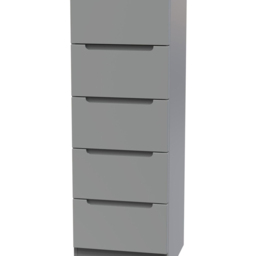 Crowndale Milan 5 Drawer Dusk Grey Chest of Drawers Ready Assembled - Wilko - thumbnail 5