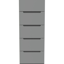 Crowndale Milan 5 Drawer Dusk Grey Chest of Drawers Ready Assembled - Wilko - thumbnail 3