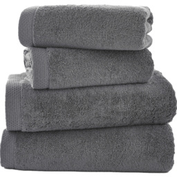 The Lyndon Company Egyptian Spa Charcoal Bath Towel - Size: 70 x 127cm - Grey - Wilko
