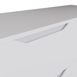 FWStyle Luno 4 Drawer White Modern Chest of Drawers - Wilko - thumbnail 6