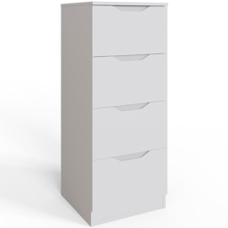 FWStyle Luno 4 Drawer White Modern Chest of Drawers - Wilko - thumbnail 3