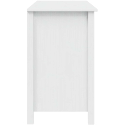 vidaXL Hill 3 Drawer Compact Pine Wood Home Desk White - Size: 74 x 100 x 45cm - Wilko - thumbnail 7