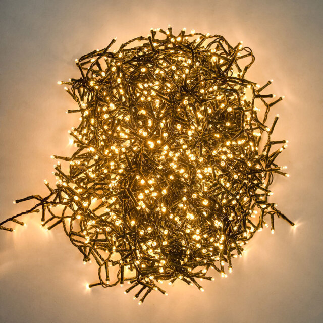 The Christmas Centre 720 Warm White LED Multifunction Green Cable String Light 64m - Size: 5400 x 0.5 x 1cm - Wilko - image 1