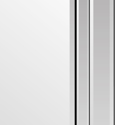 Cranbury Double Edge All Glass Large Wall Mirror 100 x 70cm - Black - MirrorOutlet - Wilko - thumbnail 5