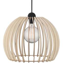 Nordlux Chino 40 Nature Pendant Light - Size: 34 x 40 x 34cm - Brown - Wilko