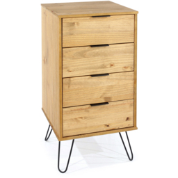 Core Products Augusta 4 Drawer Pine Narrow Chest of Drawers - Brown - Wilko - thumbnail 5