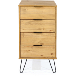 Core Products Augusta 4 Drawer Pine Narrow Chest of Drawers - Brown - Wilko - thumbnail 3