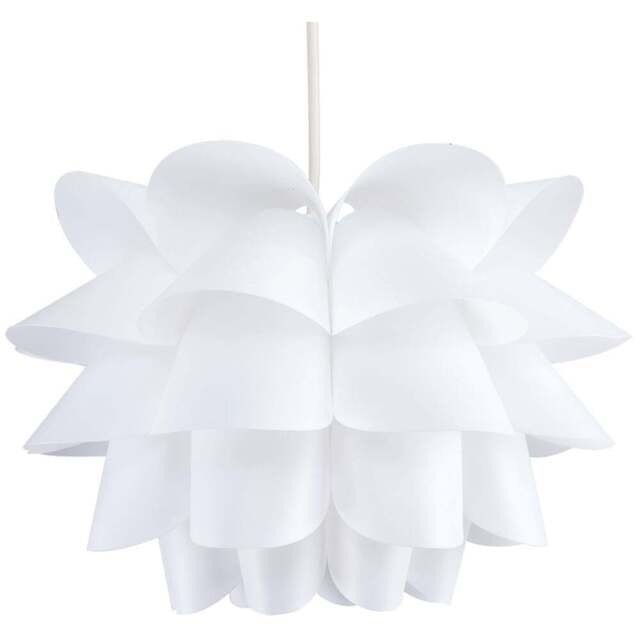 ValueLights Danish White Pendant Lamp Shade - Size: 25 x 40 x 40cm - Wilko - image 1
