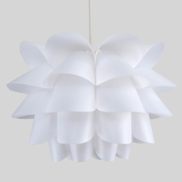 ValueLights Danish White Pendant Lamp Shade - Size: 25 x 40 x 40cm - Wilko - thumbnail 4