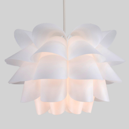ValueLights Danish White Pendant Lamp Shade - Size: 25 x 40 x 40cm - Wilko - thumbnail 5