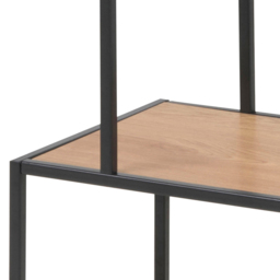 Florence Seaford 3 Shelf Oak and Black Metal Asymmetrical Bookcase - Furniture To Go - Wilko - thumbnail 7
