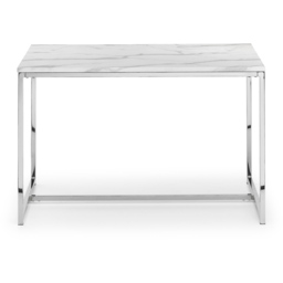 Julian Bowen Scala Dining Table Chrome and White Marble Top - Size: 4 Seater - Multi - Wilko - thumbnail 3