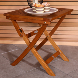 Charles Bentley Eucalyptus Small Folding Side Table - Cream - Wilko