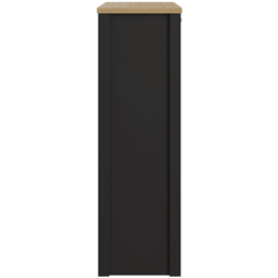 GFW Lancaster 2 Door Black and Oak Tall Shoe Cabinet - Size: 120 x 84 x 38cm - Wilko - thumbnail 6