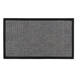 JVL Grey Firth Rubber Doormat 40 x 70cm - JVL Homewares - Wilko - thumbnail 1