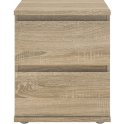 Florence 2 Drawer Oak Bedside Table - Wood - Furniture to Go - Wilko - thumbnail 4