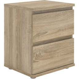 Florence 2 Drawer Oak Bedside Table - Wood - Furniture to Go - Wilko - thumbnail 3