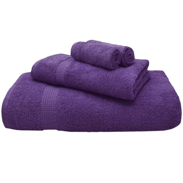 Mayfair Egyptian Cotton Purple Bath Towel Set of 2 - Wilko - image 1