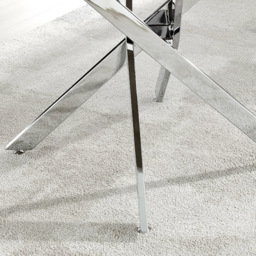Furniturebox Arona 6 Seater Round Dining Table Concrete and Silver - Size: 4 Seater - Grey - Wilko - thumbnail 6